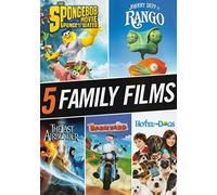 5 Family Films (Spongebob: Movie / Rango / Last Airbender / Barnyard / Hotel for Dogs)