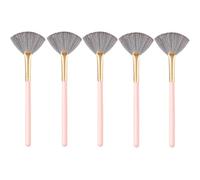 5 Fan Brushes Cosmetic Brush Soft Fan Brush Make Up Fan Brush Multi Use Tools Face Brush Slim Soft Makeup Brushes Face Brushes Acid Applicator