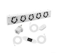 5 Fan Smart Heat Dissipation Fan, Radiator Ventilator Fan, Radiator Booster Extension Set Cooling Fans,Save Energy Noise Reduction, (MXRV-P 201)