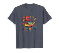 5 & Fantastic: Playful Birthday for Adventurous Kids T-Shirt, Men, Heather Blue, 6XL