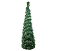 5 Feet Artificial Christmas Tree - Folding Ornament Holiday Tree, Seasonal Decoration | Outdoor Yard Porch Indoor Classroom Classroom Party Decor for Celebration