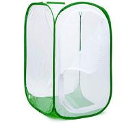 5 Feet Extra Large Monarch Butterfly Habitat, Giant Collapsible Insect Mesh Cage Terrarium Pop-up (White + Green, 35 x 35 x 59 Inches)