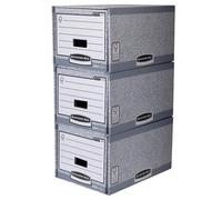 Bankers Box by Fellowes System Storage Drawer 01820 Grey Board - Pack of 5