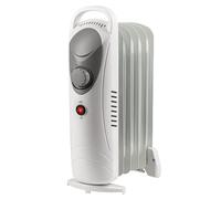Mini 6 Fin 800w Oil Filled Radiator Portable Electric Heater Thermostat White