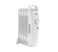 5 Fin Oil Filled Radiator 450W Electric Portable Heater 3 Heat Thermostat White