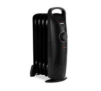 5 Fin Oil Filled Radiator 450W with Adjustable Thermostat Geepas Black One Size