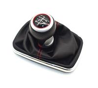 5 Fits for 6 Speed 12mm Gear Shift Knob Lever Shifter Gaiter Boot, for Volkswagen, for VW, for Golf 4 IV MK4 GTI R32, for Bora, for Jetta 1999-2004 Car Gear Shifter Knob(Black 6 Speed)(Red 5 Spee