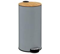 5 five simply smart 30 Litre Grey Bin with Bamboo Lid