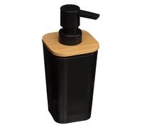 5 five simply smart Soap dispenser 200 ml Naturéo black, Bamboo, L. 7.6 x P. 7.3 x H. 17.5 cm