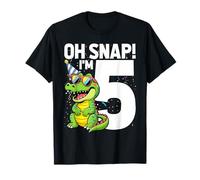 5 Five Year Old Alligator Boys Girls Crocodile 5th Birthday T-Shirt