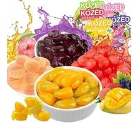 5 flavors Peeling fruit juice fudge 75g/bag,50% Juice Content gummy candy,Mango white peach grape Litchi sugar soft candy Toffee,Healthy Candy，Delicious fruit cand (Litchi flavor,10bag)