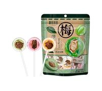 【5 flavors plum lollipop】Sweet and sour candy,Mango strawberry brown sugar hard candy,Candied fruit,Healthy snack food,Vegan,Delicious Chinese snack gift (3 flavor mix,1bag)
