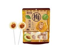 【5 flavors plum lollipop】Sweet and sour candy,Mango strawberry brown sugar hard candy,Candied fruit,Healthy snack food,Vegan,Delicious Chinese snack gift (2 flavor mix,2bags)