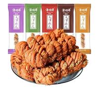 【5 Flavors Twisted Dough Sticks】Pure Handmade Healthy Cakes,Traditional Chinese Snacks,New Year Goods,Desserts,Vegan,Leisure Food,Pastries,Delicious Snack Gifts (Black sesame flavor,1000g)