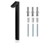 5" Floating Stainless Steel Address House Number, Modern Metal Anti-Rust House Numbers with Nail Kits for Door Garden Mailbox Decor Visibility Signage (1)