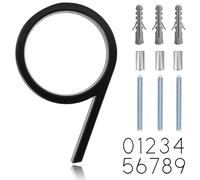 5"""" Floating Stainless Steel Address House Number Modern Metal Anti-Rust House Numbers with Nail Kits for Door Garden Mailbox Decor Visibility Signa