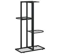 5-Floor Flower Stand Metal Indoor Flower Plant Rack White/Black 76/98cm vidaXL