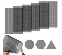 5 Flower Pot Mesh Pad, 20 0cm Rectangular Flower Pot Mesh Pad Garden's Drainage Mesh Screens Breathable Gasket Bonsai Pot Bottom Grid Mat, Prevent Soil Loss Anti, Can be Cut