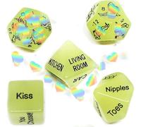 5 Fluorescent Plastic Cube Dice Suitable For Night Use, Providing Unique Action Patterns, Couple Gift - D-1