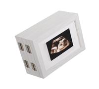 5 Folding Sonogram Picture Frame Infant Memory Photo Adjustable Stand for Home Display Wooden Folding Photo