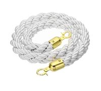 5 Ft/1.5 M Twisted Stanchion Rope,Barrier Rope Twisted Post Ropes With Snap Hooks,Hanging Rope,for Posts Stands Queue Divider Crowd Control(Size:5ft)