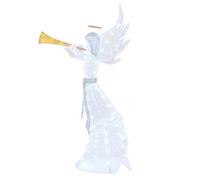 5 FT Lighted Trumpeting Angel Light-up Christmas Angel With LED Lights Gymax White One Size