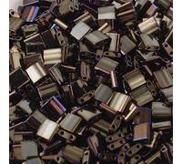 5 g Miyuki 2-Hole Beads, Size Tila 5 x 5 mm, Metallic Iris Brown (# 0458), Japan, Glass