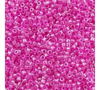 5 g Miyuki DELICA Seed Beads Rocailles, Size 11/0, Ceylon Hot Pink (# DB0247), Japan, Glass