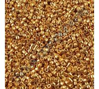 5 g Miyuki DELICA Seed Beads Rocailles, Size 11/0, Galvanized Yellow Gold (# DB0410), Japan, Glass