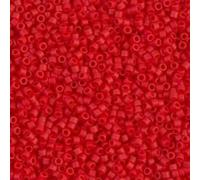 5 g Miyuki DELICA Seed Beads Rocailles, Size 11/0, Opaque Dark Red Matted (# DB0753), Japan, Glass