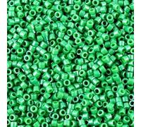 5 g Miyuki DELICA Seed Beads Rocailles, Size 11/0, Opaque Green Dyed (# DB0656), Japan, Glass