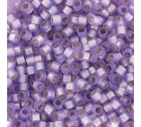 5 g Miyuki DELICA Seed Beads Rocailles, Size 11/0, Silver Lined Lavender Alabaster Dyed (# DB0629), Japan, Glass