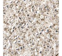 5 g Miyuki DELICA Seed Beads Rocailles, Size 11/0, Silver Plated Metallic (# DB0551), Japan, Glass