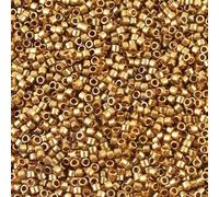 5 g Miyuki DELICA Seed Beads Rocailles, Size 11/0, Transp Lt Topaz Gold Luster (# DB0115), Japan, Glass