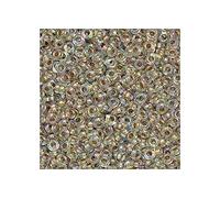 5 g TOHO Demi Round Spacer Seed Beads Rocailles, Size 8/0, Gold Lined Rainbow Crystal (# 994), Japan, Glass