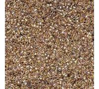 5 g TOHO Round Seed Beads Rocailles, Size 15/0, Gold Lined Rainbow Crystal (# 994), Japan, Glass