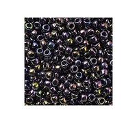 5 g TOHO Round Seed Beads Rocailles, Size 15/0, Metallic Iris Purple (# 85), Japan, Glass
