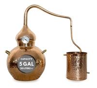 5 Gallon/ 20 Liters Copper Alembic Still with Pot for Distilling, Handcrafted Moonshine | Hand-Hammered Copper Alembic Distiller by COPPERGOLEM
