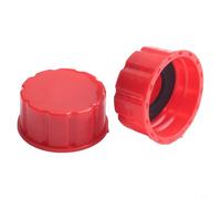 5 Gallon Gas Can Cap Replacement with Coarse Thread for Secure Seal, Compatible with 1, 2.5, 5 and 10+ Gallon Gas Cans - Red Plastic(2pcs)