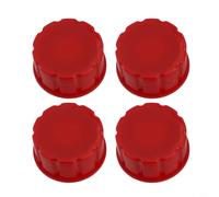 5 Gallon Gas Can Cap Replacement with Coarse Thread for Secure Seal, Compatible with 1, 2.5, 5 and 10+ Gallon Gas Cans - Red Plastic(4pcs)