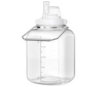 5 Gallon Large Fermentation Jars, Pickle Jar, Wide Mouth Airtight Glass Jar with Scale Mark, Glass Water Jug with Stainless Handles for Pickling, Brewing, Dry Storage