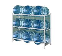 5 Gallon Water Bottle Storage Rack Heavy Duty Bucket nizer Large Capacity Double Row Water Cooler Jug Holder Stackable Dispenser Stand for Home or Office