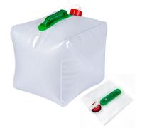 5 Gallon Water Jug, Collapsible Water Container with Spigot, Leakproof Pvc Camping Storage Jug with Handle for Hiking, Rv, Emergency Survival