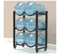 5 Gallon Water Jug Holder Water Bottle Holder Organizer, Heavy Duty Water Cooler Jug Storage Rack with 4 Wheels, Movable Water Container Stand Water Dispenser, for Office/Restaurant/Gym
