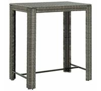 5 Garden Bar Set with Cushions Poly Rattan Grey & Black OUTDOOR Bar variations