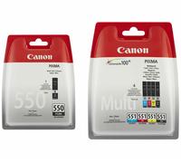 5 Genuine Canon Multipack PG550/pgi550+CLI551 BCMY ix6850 MG6650 MG5450 original