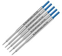 5 Genuine Intrepid Flawless Flow Medium Refills for Papermate Lubriglide, Aspire, PhD Pens, Bulk Packed (Blue)