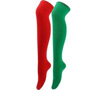 £5 Gifts Birthday Gifts For Mum Gifts For Women Womens Long Socks Pure Color Socks Thigh High Socks Over The Knee Socks Festival Christmas Womens Socks & Tights (A, One Size)