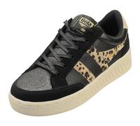Gola Superslam Blaze II Women's Lace-Up Low Shoes, Black Leopard Bone, 5 UK