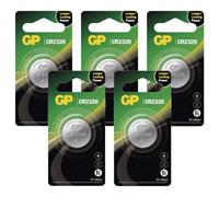5 GP CR2320 Battery Lithium Coin Cell 1Bl Button Blister 3V China Exp 2032